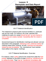 Lesson - 09 - UG77 - UG120 - Material, Nameplate & Data Report