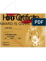 Honor Certificate 1
