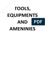 Tools and Equipments