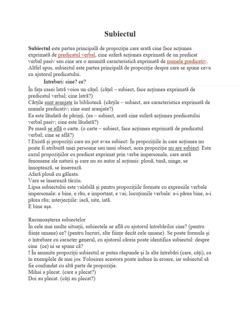 Partile de Propozitie | PDF