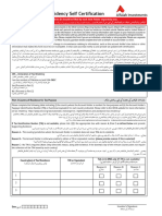 CRS Form For Tax Residency Self Certification