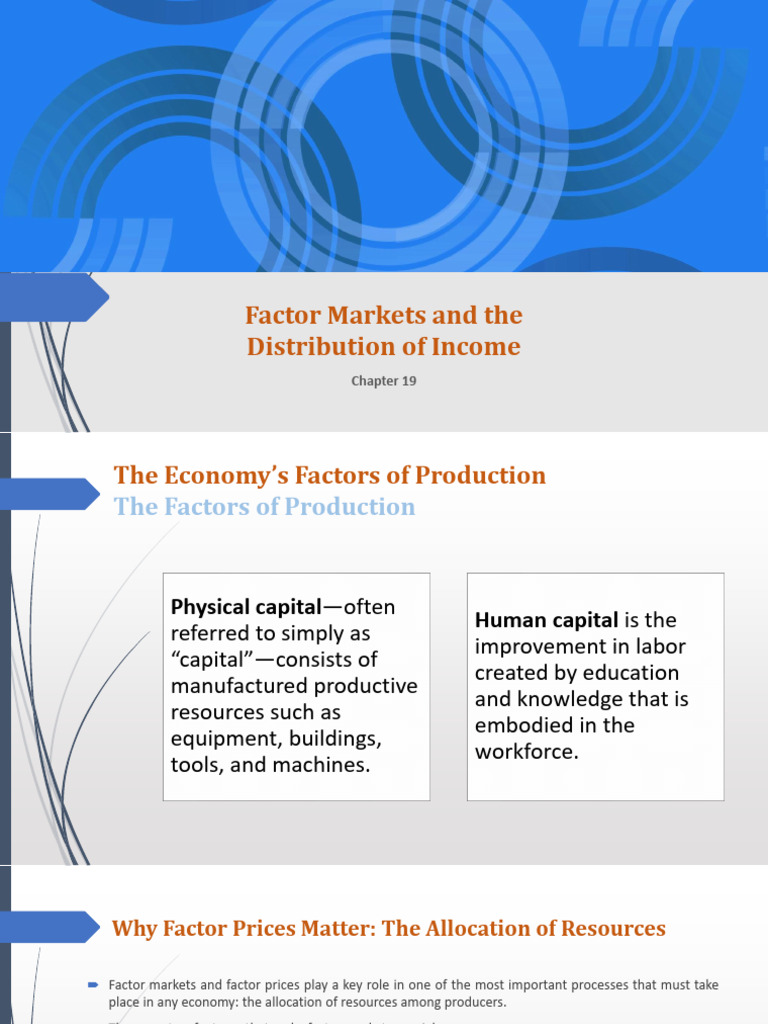 Factors Market and Income Distribution | PDF | Labour Economics ...