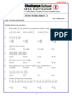 7 - Class INTSO Work Sheet - 3 - Fractions and Decimals