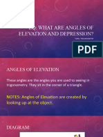 Angles of Elevation and Depression