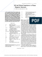 Calculation of Self and Mutual Impedances in Planar Magnetic Structures