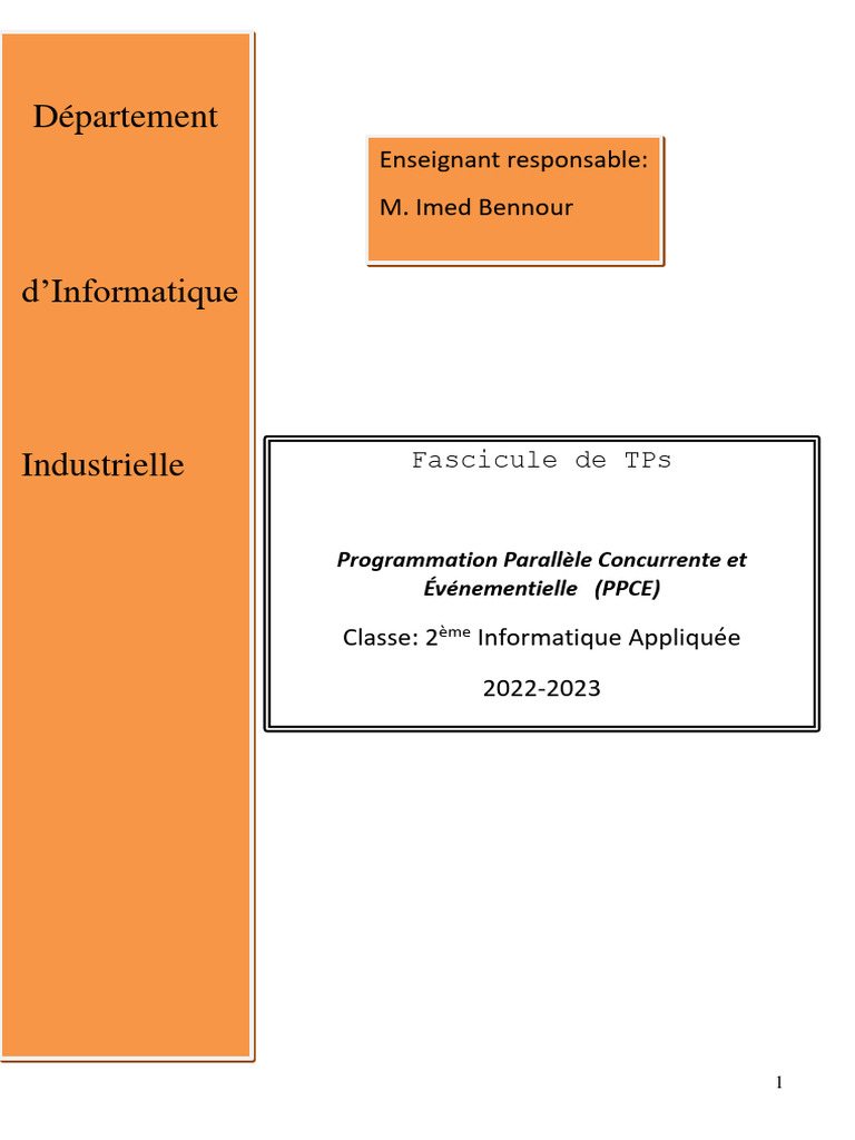 TP Programmation Parallèle et Concurrente | PDF | Thread (informatique ...