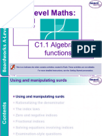 C1.1 Algebra and Functions 1