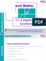 C1.3 Algebra and Functions 3