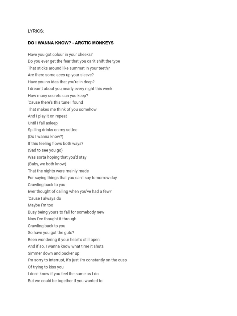 Song Lyrics PDF