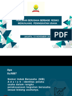 Perijinan Berusaha Berbasis Resiko Menunjang Peningkatan Usaha