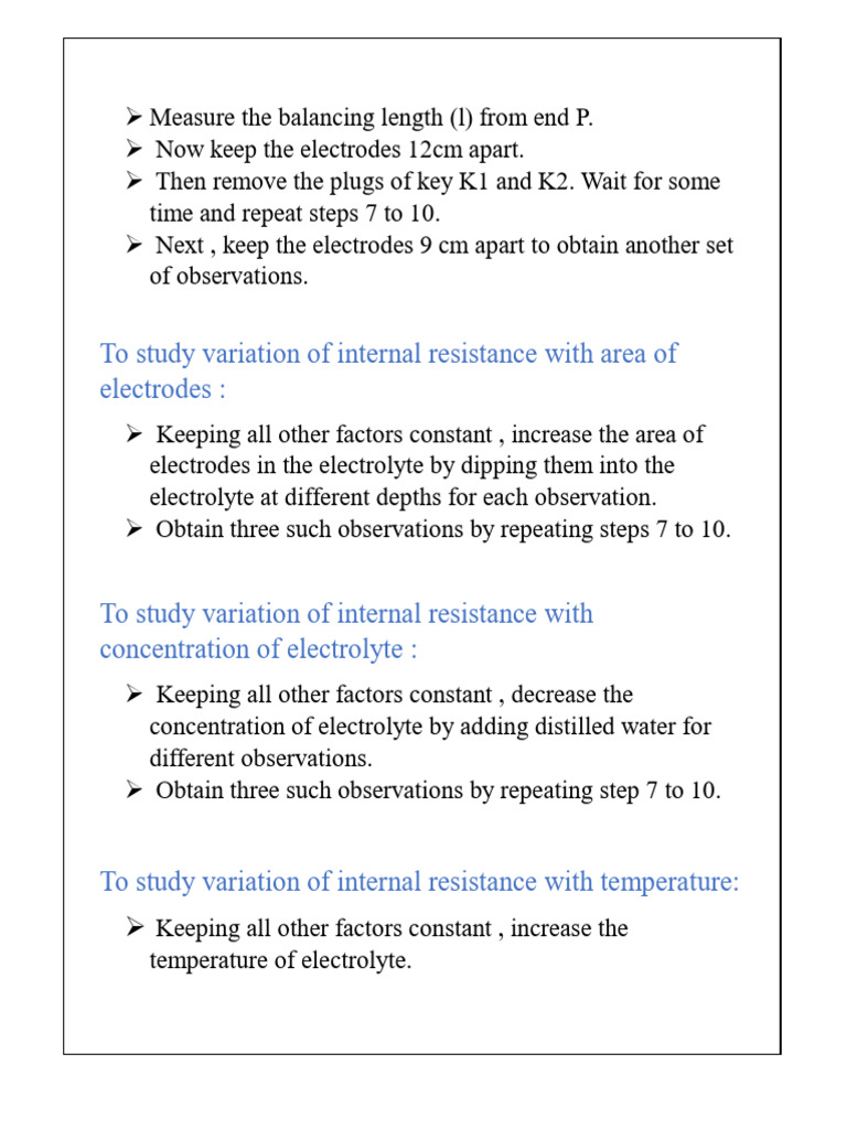 Internal Resistance Factors Study | PDF