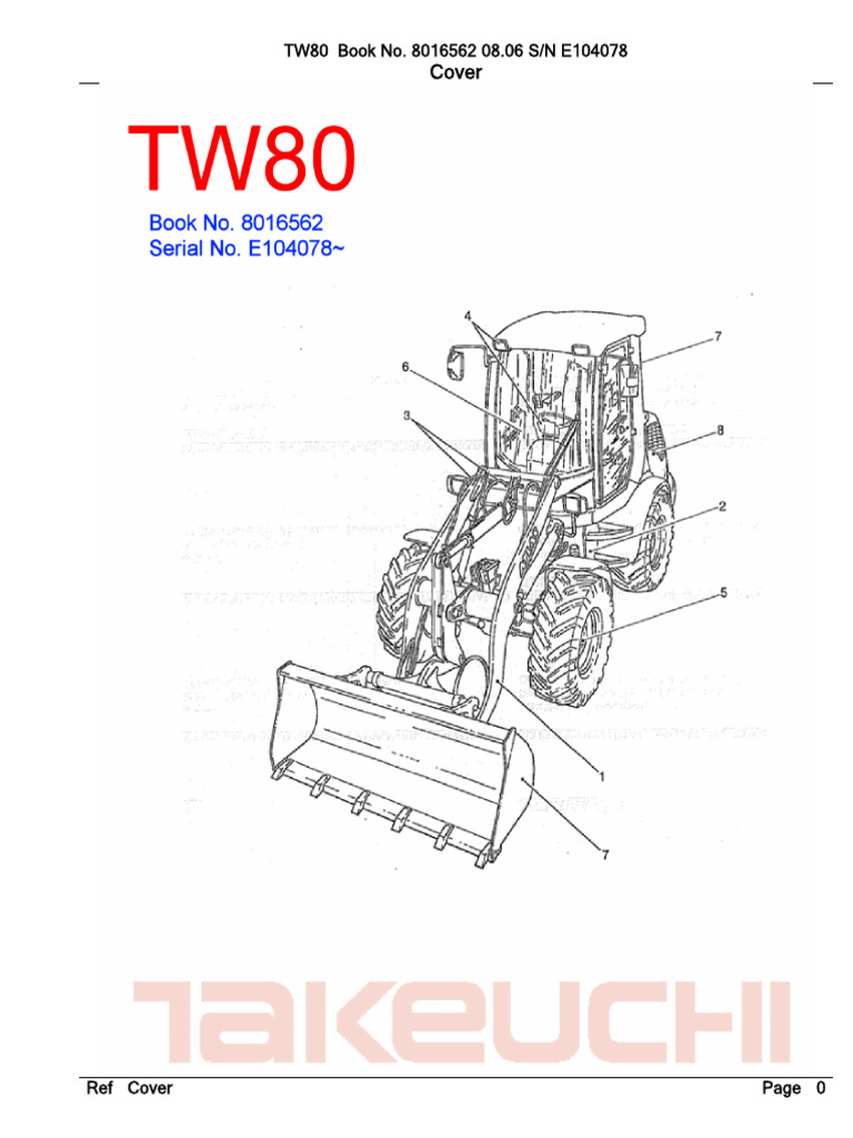 Parts Manual tw80 8016562 SN E104078 | PDF | Land Vehicles