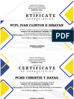 Annex F Certificate of Appreciation