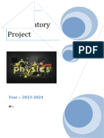 Physics - Investigatory - Project Coverpage, Certificate, Aknowledge