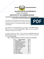 Selected Pgdt-Regular Applicants For 2023-2024 Academic Year