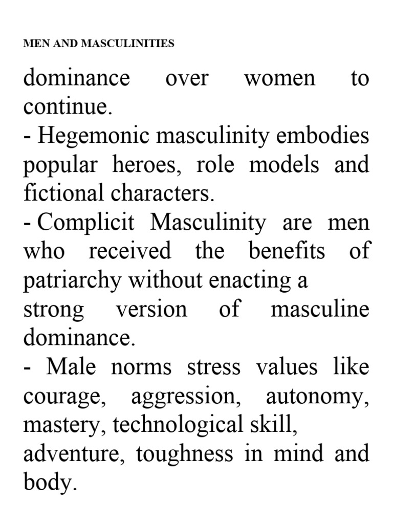 Understanding Masculinity Today | PDF | Masculinity | Sex
