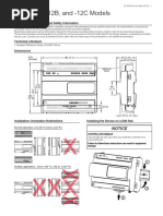 SmartX IP Controller - RP-C-12A, - 12B, and - 12C Models Installation Sheet