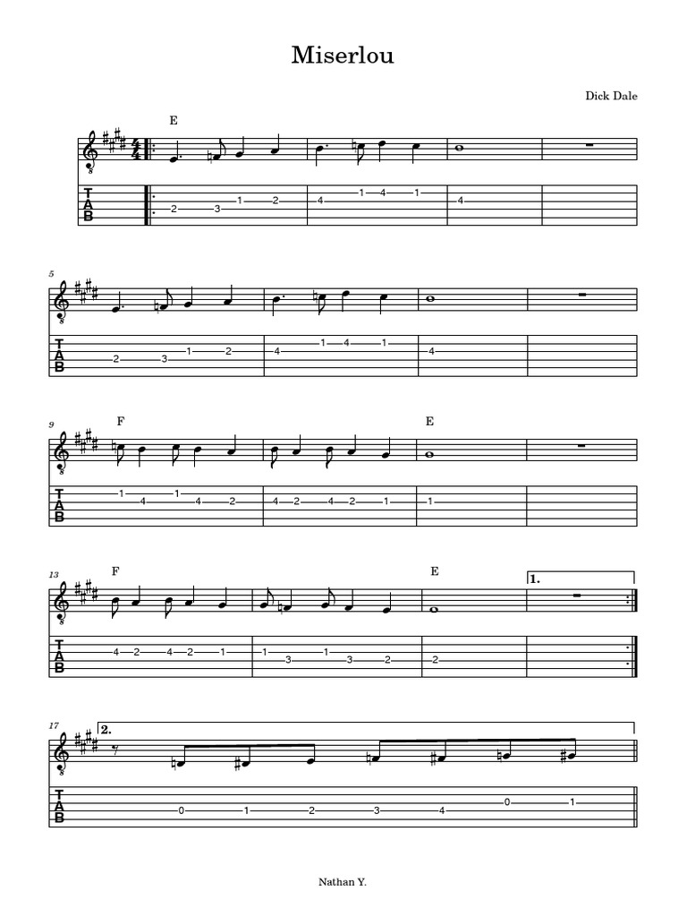 Miserlou | PDF