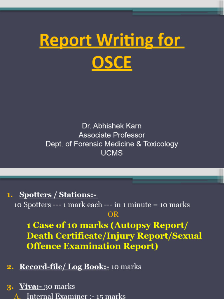 Report Writing For OSCE | PDF | Labia | Autopsy