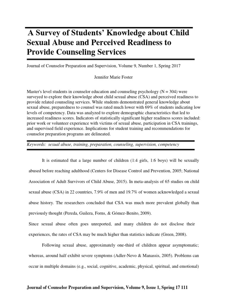 A foster 2017 what students know about child abuse pdf child