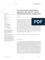 The Role of Web-Based Flipped Learning in EFL Learners' Critical Thinking and Learner Engagement