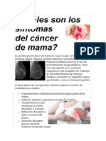 Sintomas Del Cancer de Mama.