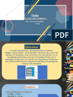 Maths: Surface Area and Volumes