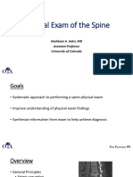 Spine 1 Physical Exam of The Spine
