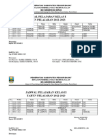 Jadwal Pelajaran Kelas I