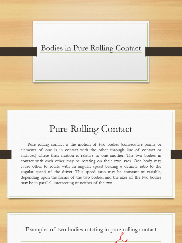 Bodies in Pure Rolling Contact | PDF | Rotation Around A Fixed Axis ...