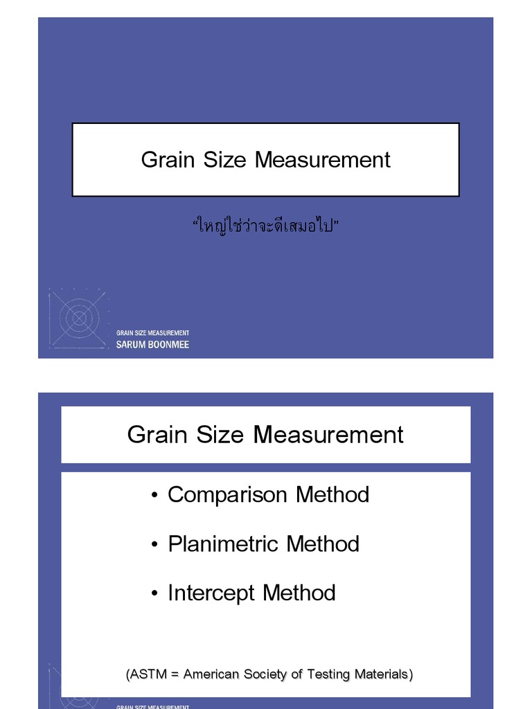 ASTM Grain Size Measurement Methods | PDF