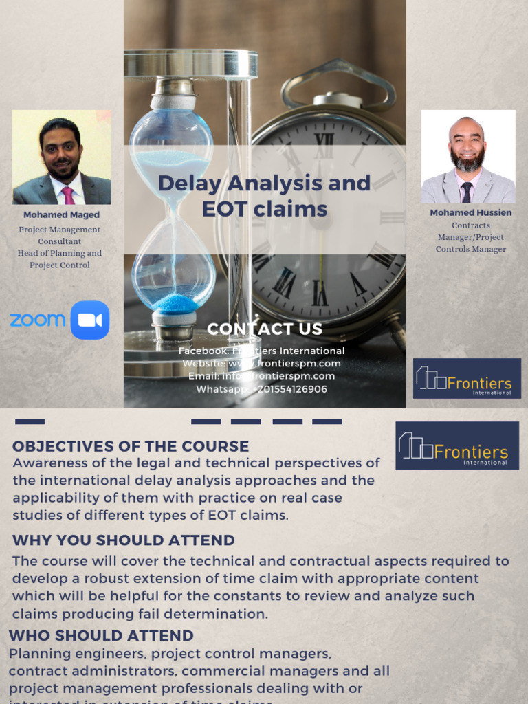 Delay Analysis And Eot Claims Pdf Project Management Business