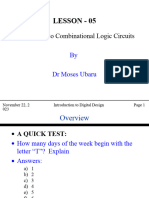 Lesson 02 - Intro To Combinational Circuits