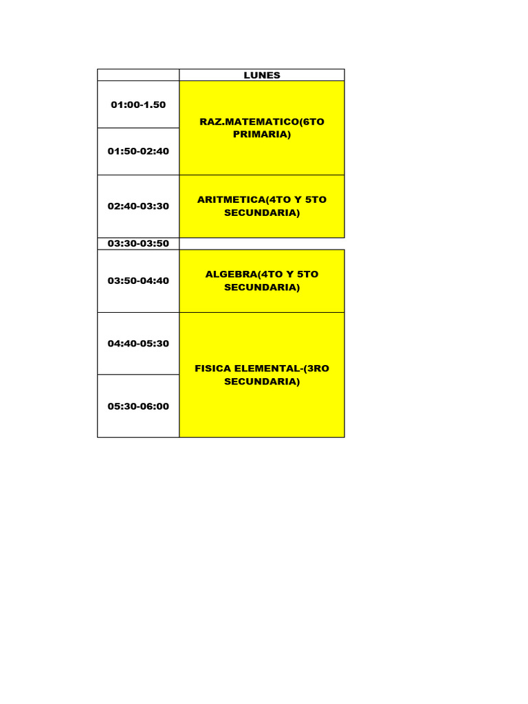 Horario PDF