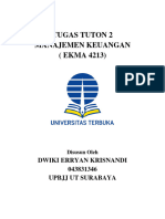 Tugas Tuton 2 - Manajemen Keuangan Dwiki Erryan Krisnandi - 043831346 - Upbjj Ut Surabaya