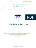 Admin Law Contents With Readings