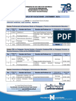 Listados de Cursos Escuela de Vacaciones Diciembre Domingo Sede Central 2023