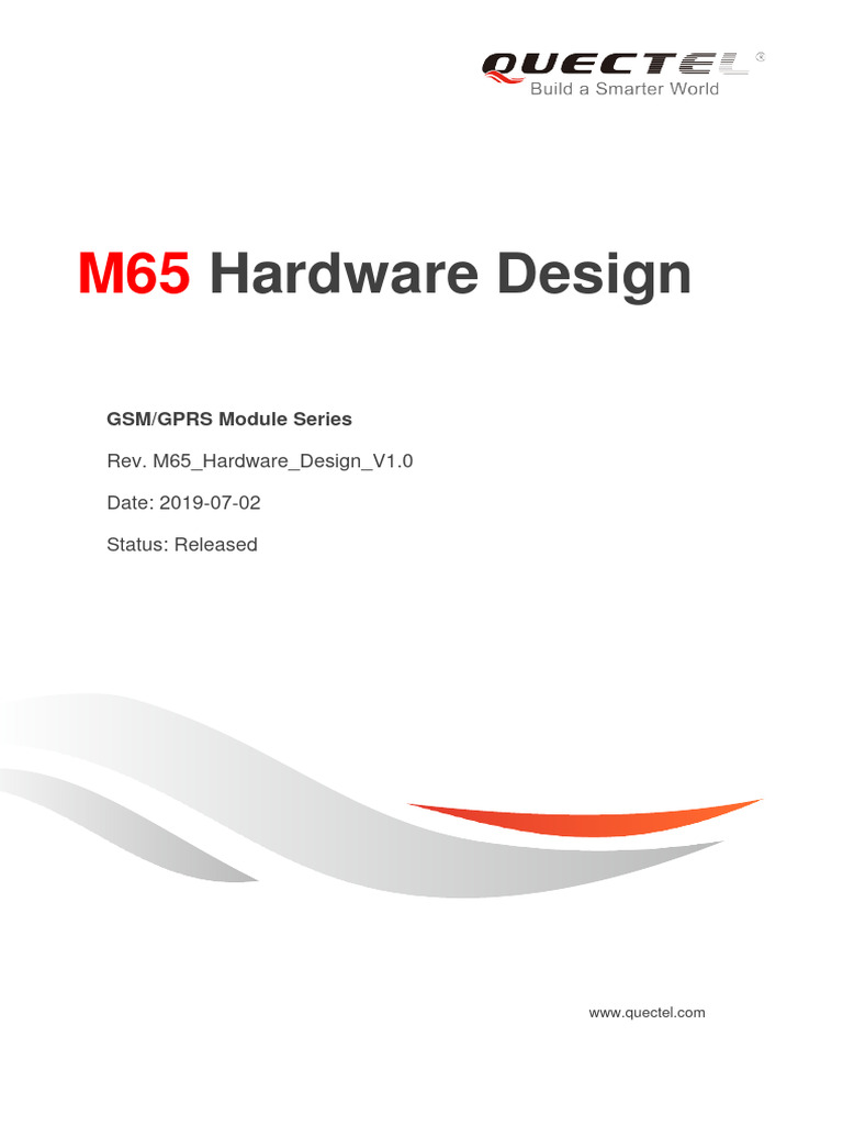 Quectel M65 Hardware Design V1.0 | PDF | General Packet Radio Service