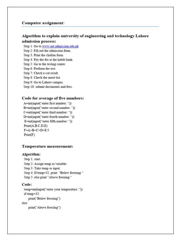 Computer Assignment | PDF