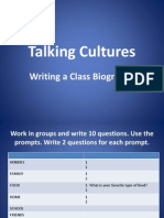 Talking Cultures: Writing A Class Biography