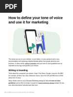 How To Define Your Tone of Voice and Use It For Marketing