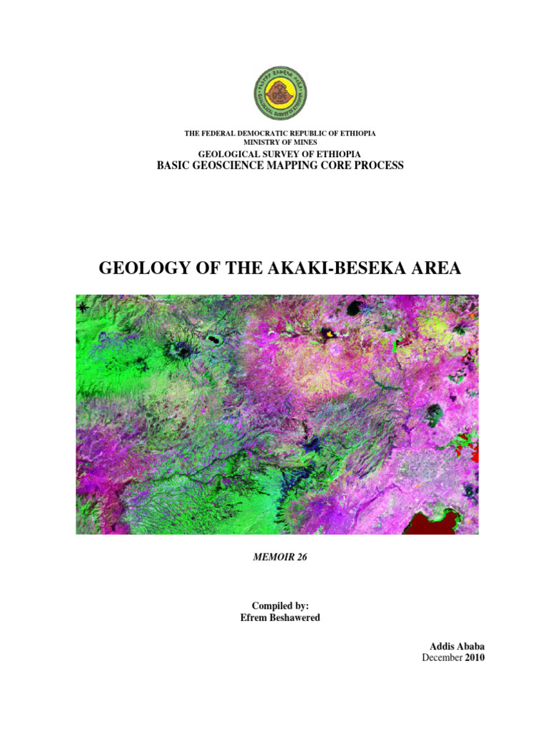 Geology of the Akaki-Beseka Area | PDF | Volcano | Geology