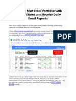 Monitor Your Stock Portfolio With Google Sheets and Receive Daily Email