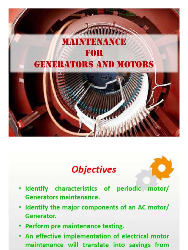 Maintenance of Motors and Generators PDF Electric Motor Belt