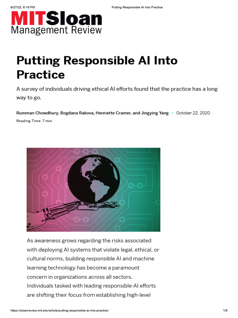 Responsible AI Implementation Survey | PDF | Artificial Intelligence ...