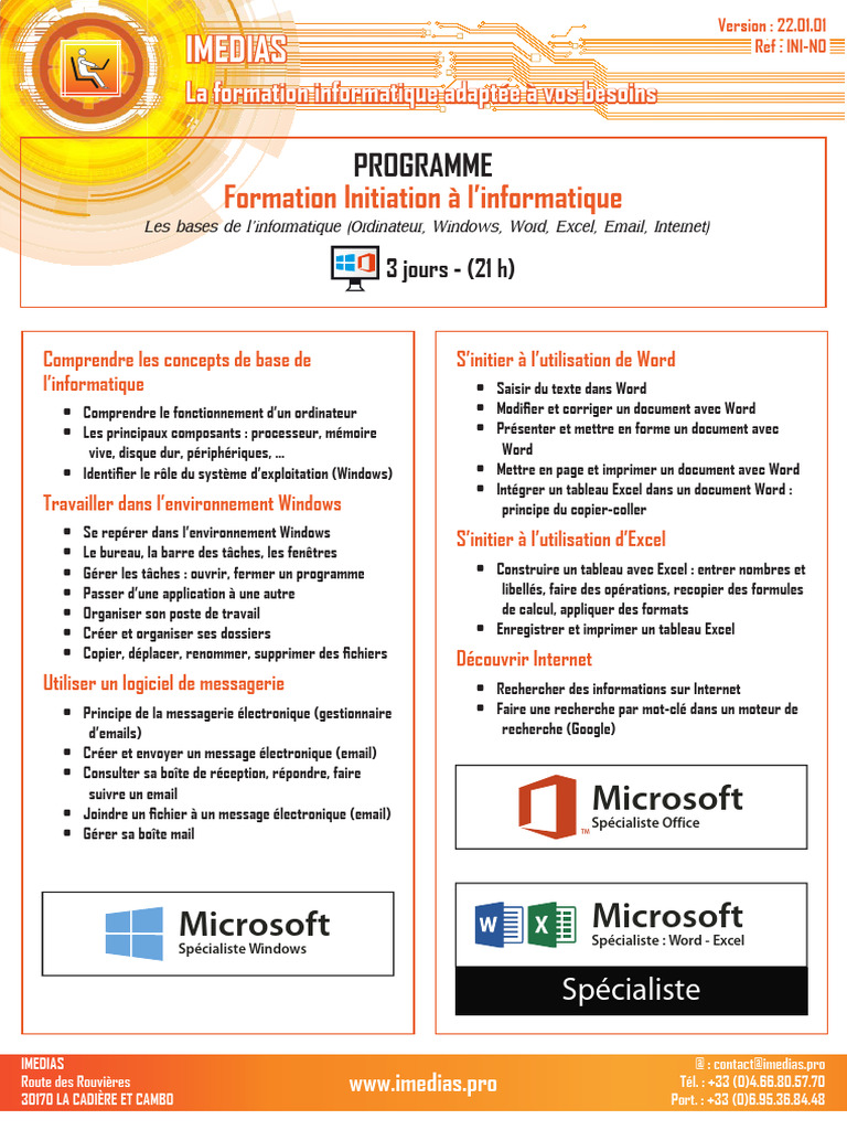 Formation Initiation A L Informatique | PDF | Microsoft Word ...