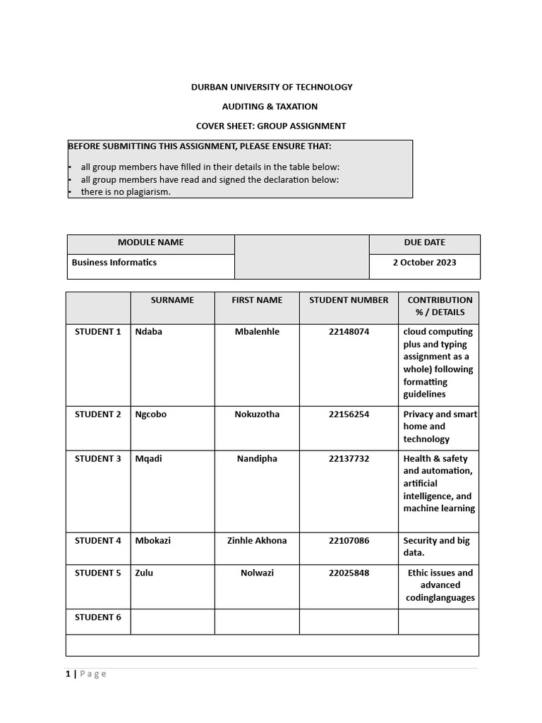 Auditing & Taxation Group Assignment Guide | PDF | Security | Computer ...