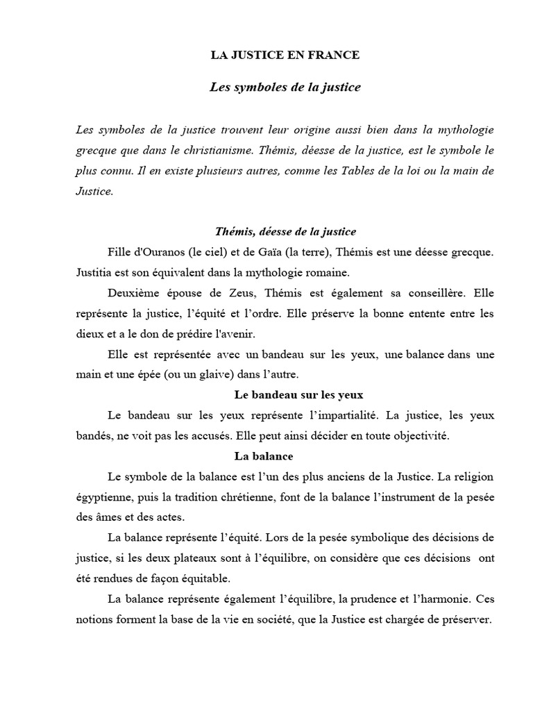 Symboles de la justice en France | PDF | Justice | Crime et violence