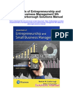 Essentials of Entrepreneurship and Small Business Management 9th Edition Scarborough Solutions Manual