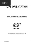 Life Orientation Holiday Programme